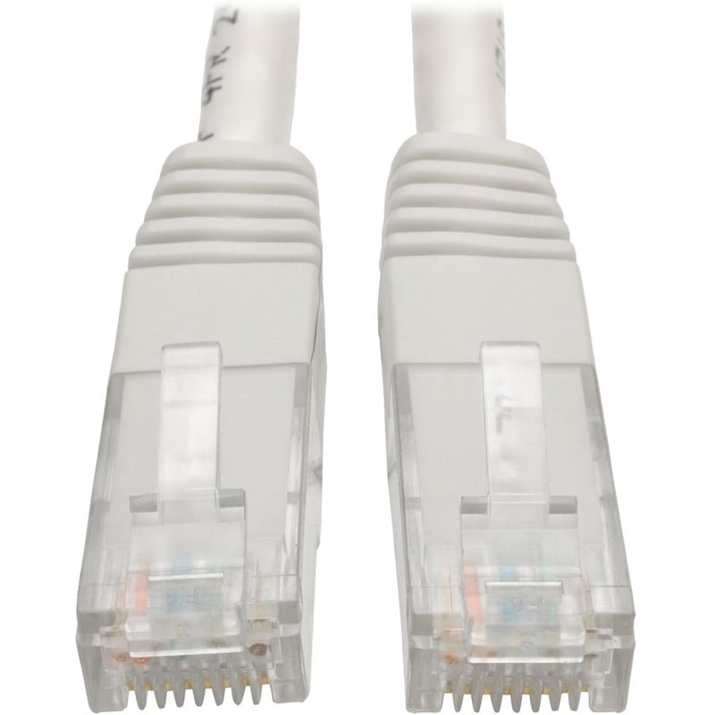 Eaton Tripp Lite Series Cat6 Gigabit Molded (UTP) Ethernet Cable (RJ45 M/M), PoE, White, 15 ft. (4.57 m) - Thumbnail 1