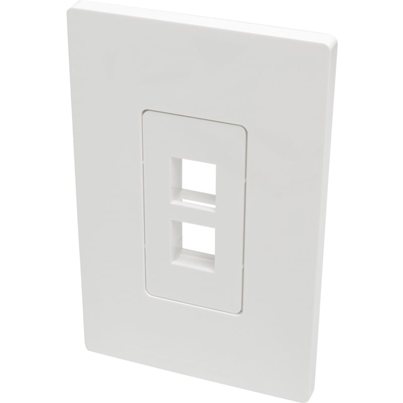 Tripp Lite by Eaton Single-Gang 2-Port Wall Plate Keystone Cat5/6 USB HDMI Dport RCA - Thumbnail 1