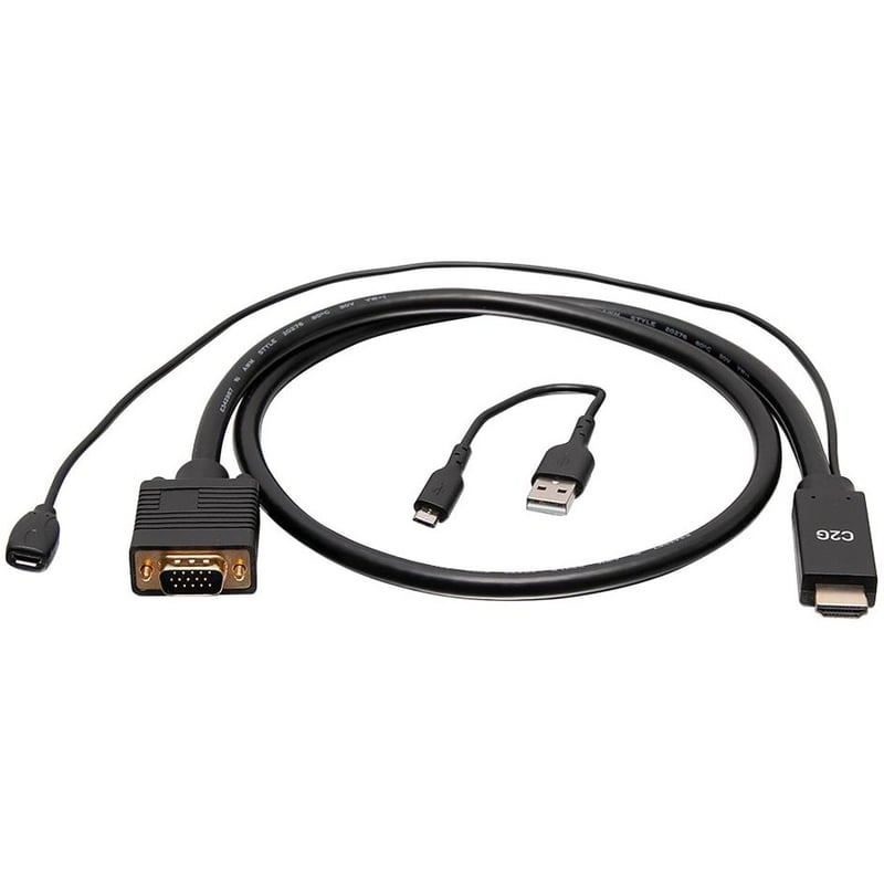 C2G 6ft HDMI to VGA Active Video Adapter Cable - USB Power - M/M - Thumbnail 1