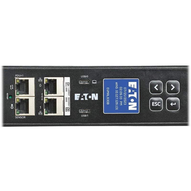 Eaton Single-Phase Managed Rack PDU G4, 208V, 20 Outlets, 24A, 5.8kW, L6-30 Input, 10 ft. Cord, 0U Vertical - Thumbnail 2