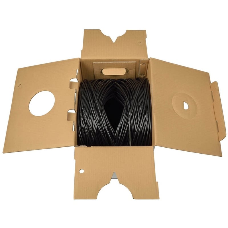 Eaton Tripp Lite Series Cat5e 350 MHz Solid Core (UTP) PVC Bulk Ethernet Cable - Black, 1000 ft. (304.8 m), TAA - Thumbnail 2
