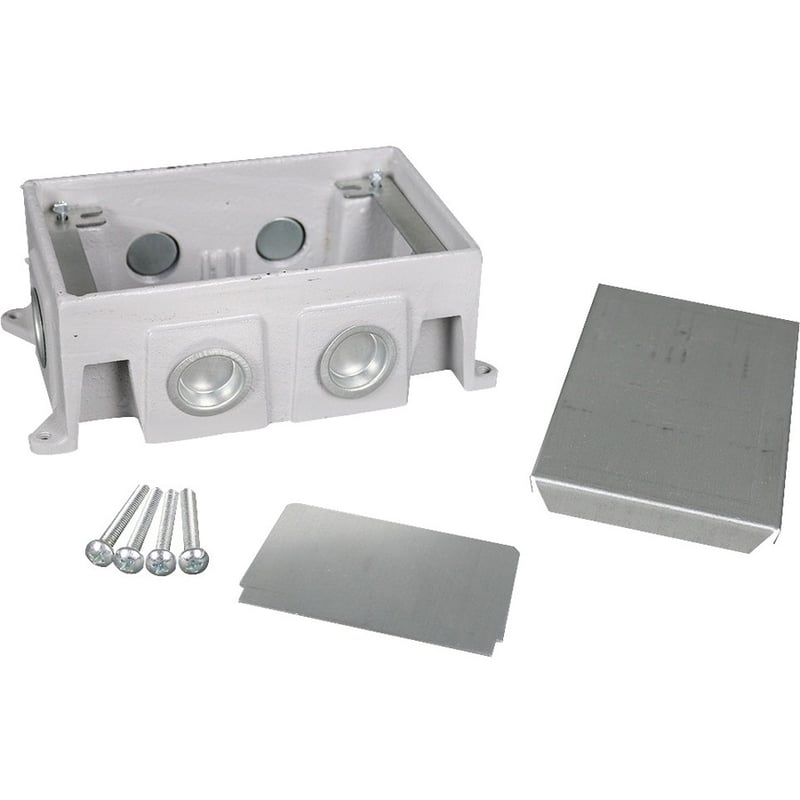 Wiremold Omnibox Series Double Gang Cast Iron Floor Box - Thumbnail 1