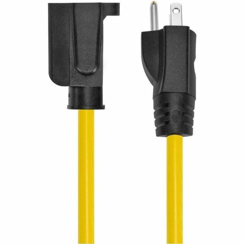 MONOPRICE OUTDOOR EXTENSION CORD - NEMA 5-15P TO NEMA 5-15R 14AWG 15A SJTW YELLO - Thumbnail 2