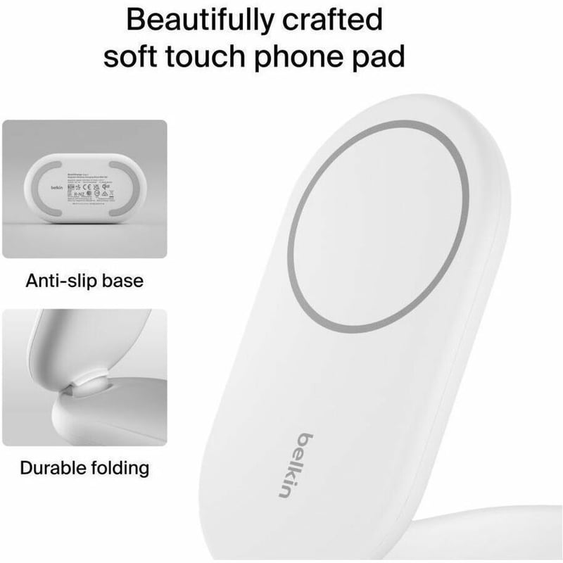 QI2 2/1 WIRELESS CHARGING STAND WHITE - Thumbnail 3