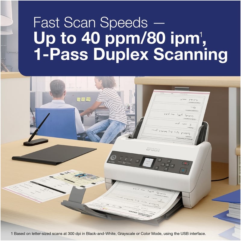 Epson DS-730N Sheetfed Scanner - 600 dpi Optical - Thumbnail 2