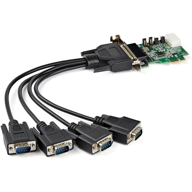 StarTech.com 4-port PCI Express RS232 Serial Adapter Card - PCIe Serial DB9 Controller Card 16950 UART - Low Profile - Windows/Linux - Thumbnail 2