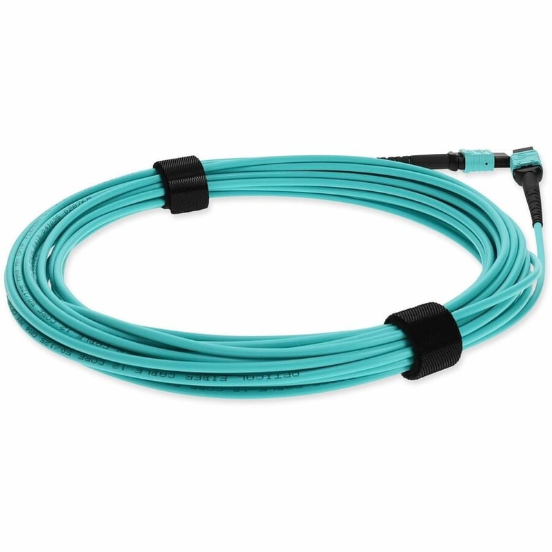 AddOn 10m MPO/UPC to MPO/UPC Aqua OM4 OFNP (Plenum-Rated) 12-Strand TAA Fiber Patch Cable - Thumbnail 5