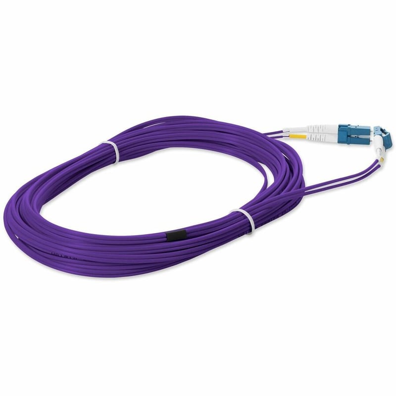 AddOn 3m LC to LC Purple OS2 Duplex OFNR (Riser-Rated) SMF Fiber Patch Cable - Thumbnail 5