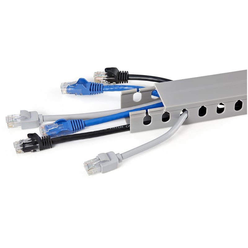 StarTech.com Cable Management Raceway with Cover 1-1/2"(38mm)W x 1"(25mm)H, 6.5ft(2m) length, 3/8"(8mm) Slots, Wall Wire Duct, UL Listed - Thumbnail 5
