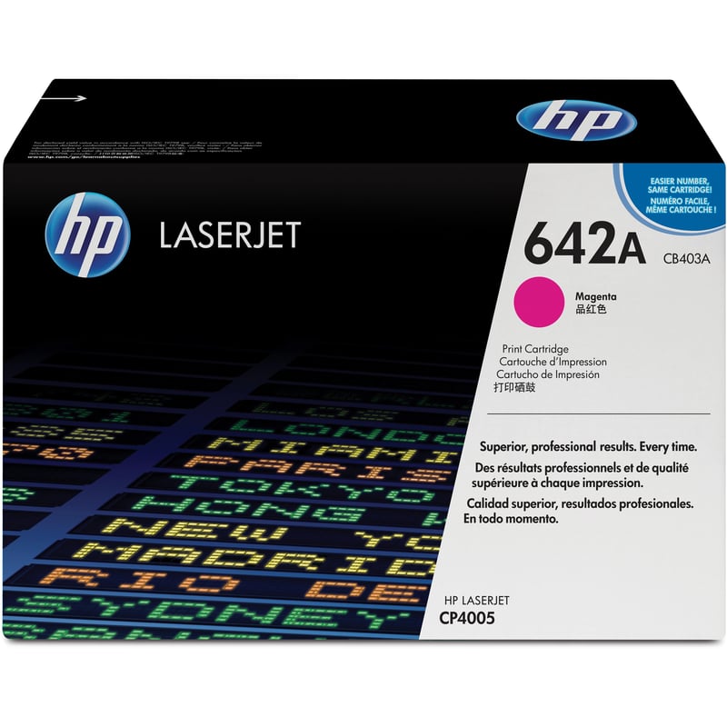 HP 642A (CB403A) Original Laser Toner Cartridge - Single Pack - Magenta - 1 Each - Thumbnail 1