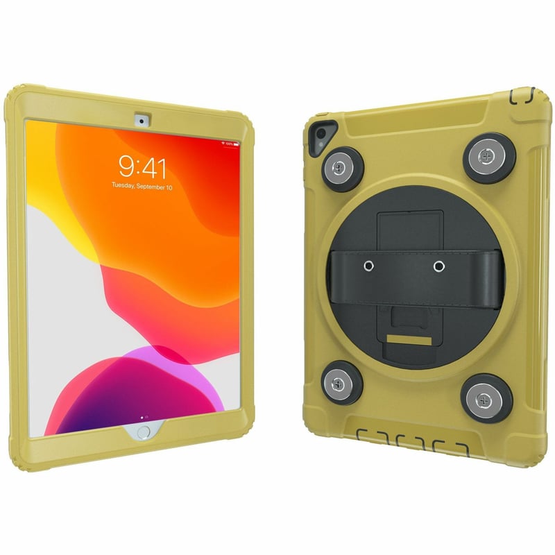 CTA Digital Magnetic Splash-Proof Case with Metal Mounting Plates for iPad 7th/ 8th/ 9th Gen 10.2, iPad Air 3, iPad Pro 10.5, Yellow - Thumbnail 1