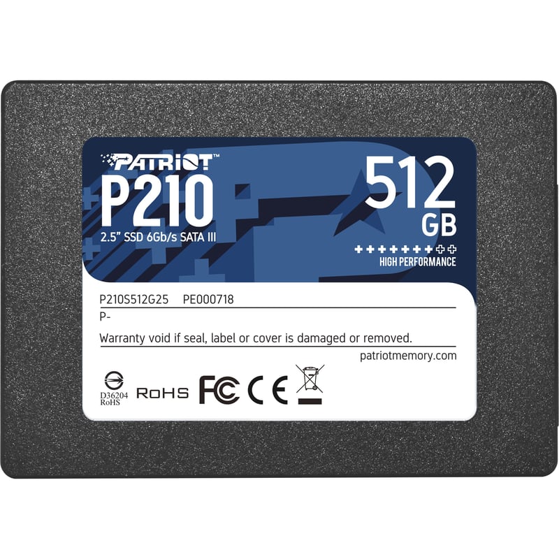 PATRIOT P210 512GB SATA3 2.5 SSD - Thumbnail 1