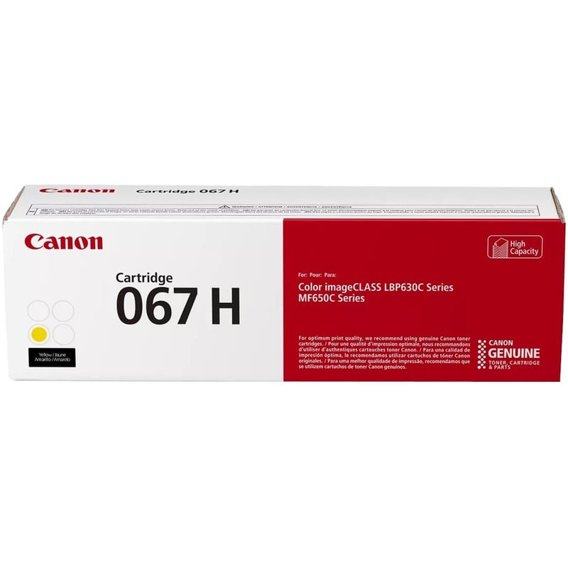 Canon 067 Original High Yield Laser Toner Cartridge - Yellow - 1 Pack - Thumbnail 4