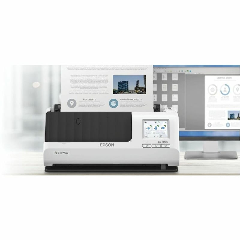 Epson DS-C480W Sheetfed Scanner - 600 dpi Optical - Thumbnail 3