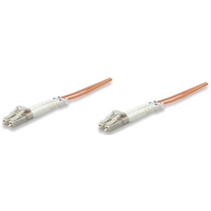 Intellinet Network Solutions Fiber Optic Patch Cable, LC/LC, OM1, 62.5/125, Multimode, Duplex, Orange, 7 ft (2 m) - Thumbnail 1