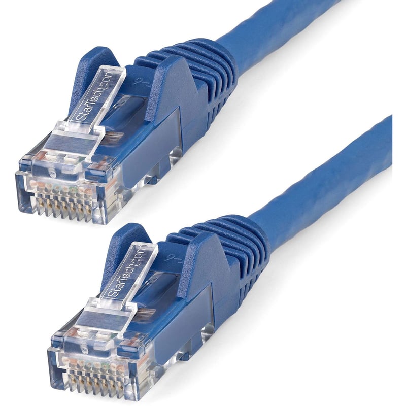 StarTech.com 25ft (7.6m) CAT6 Ethernet Cable, LSZH (Low Smoke Zero Halogen) 10 GbE Snagless 100W PoE UTP RJ45 Blue Network Patch Cord, ETL - Thumbnail 1