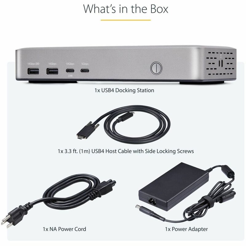 USB4 DOCKING STATION DUAL HDMI 4K 60HZ USB-C 40GBPS 6X USB