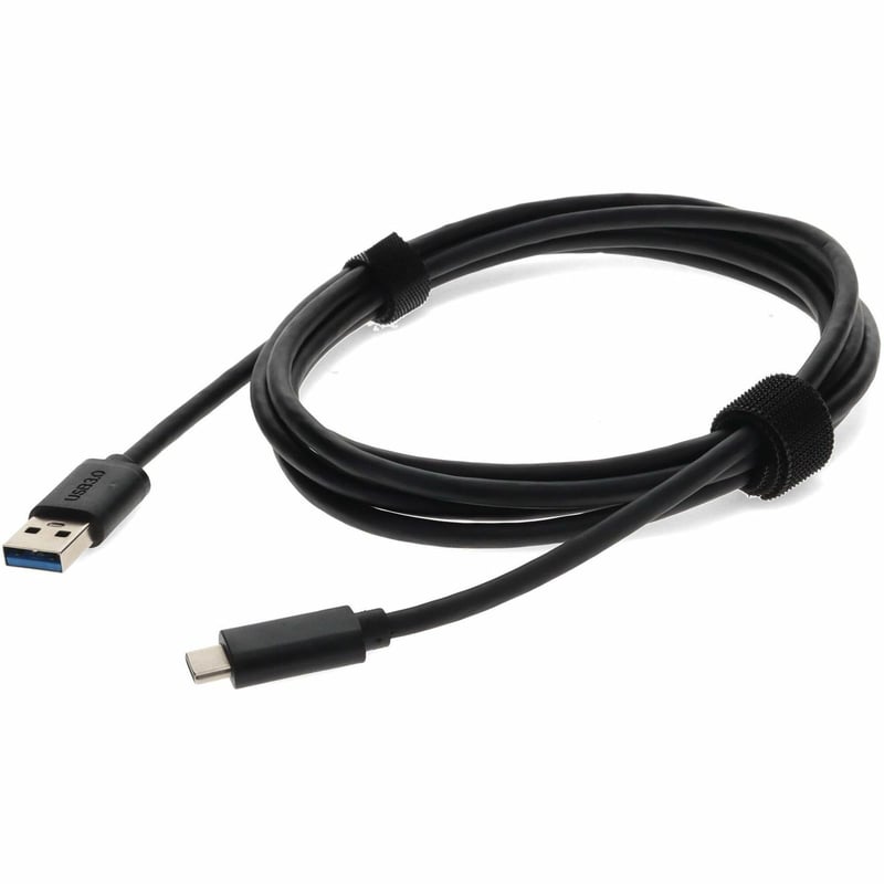 AddOn 6ft USB 2.0 (C) Male to USB 2.0 (A) Male Black Adapter Cable - Thumbnail 1