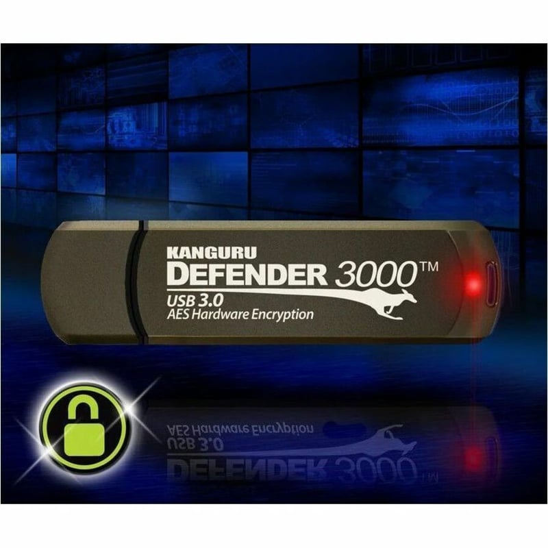 Kanguru Defender3000 FIPS 140-2 Certified Level 3, SuperSpeed USB 3.0 Secure Flash Drive, 16G - Thumbnail 5