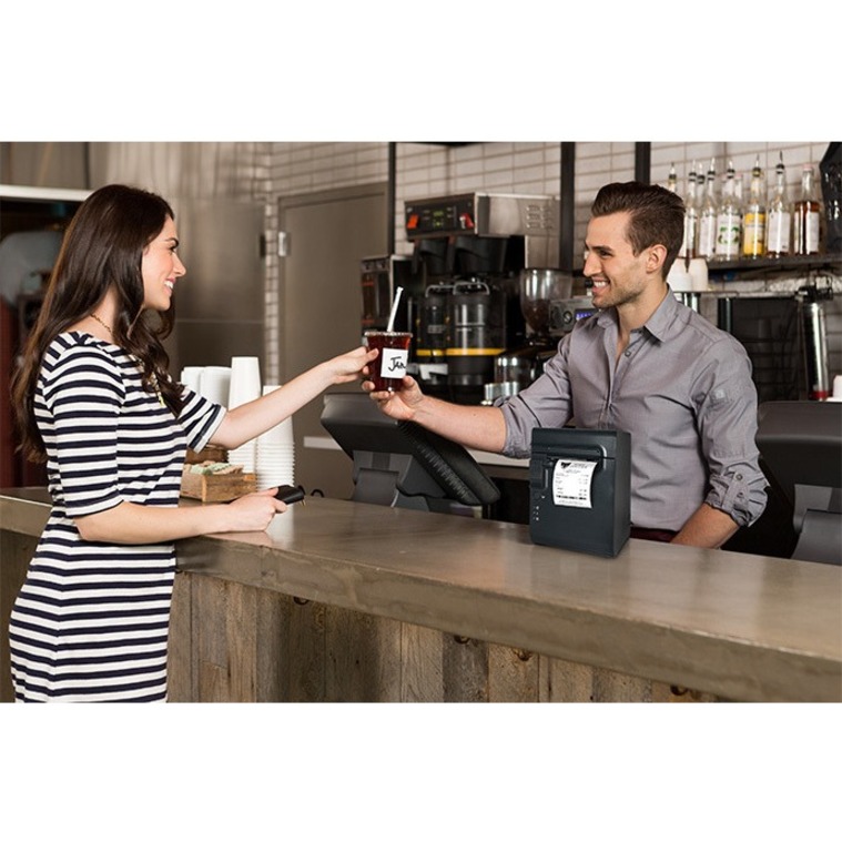 Epson TM-L90II LFC Desktop Direct Thermal Printer - Monochrome - Label/Receipt Print - Ethernet - USB - 3.15" Print Width - 6.69 in/s Mono - 203 x 203 dpi - 3.15" Label Width - Thumbnail 5