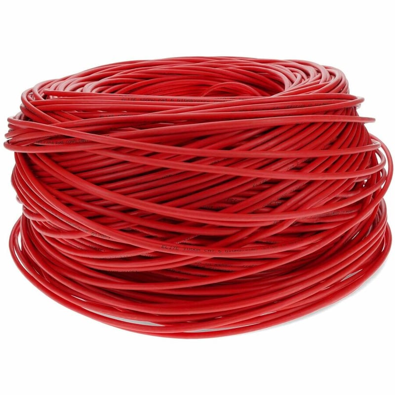 AddOn 1000ft Non-Terminated Red CAT 6 Shielded PVC Bulk Cable - Thumbnail 3