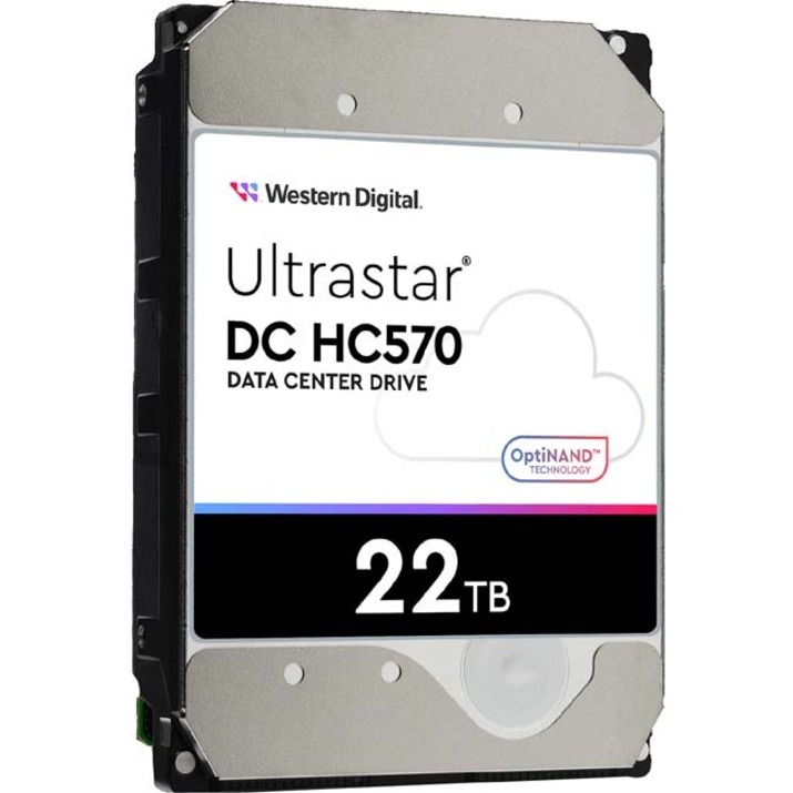 WD Ultrastar DC HC570 WUH722222AL5201 22 TB Hard Drive - 3.5" Internal - SAS (12Gb/s SAS) - Conventional Magnetic Recording (CMR) Method - Thumbnail 2