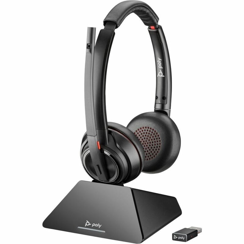 Poly Savi 8220 UC Microsoft Teams Certified DECT 1920-1930 MHz USB-A Headset - Thumbnail 2