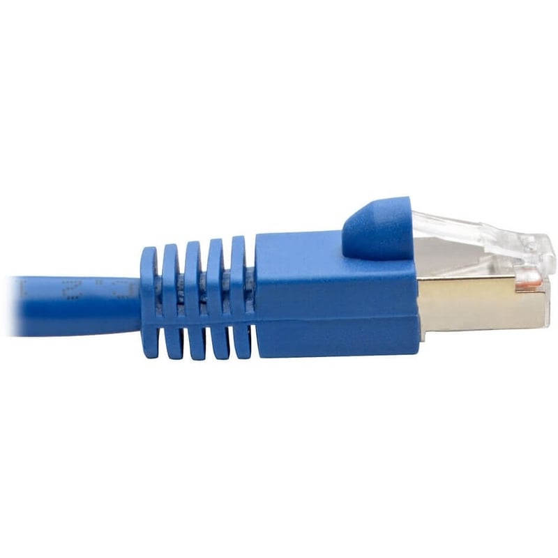 Eaton Tripp Lite Series Cat6a 10G Snagless Shielded STP Ethernet Cable (RJ45 M/M), PoE, Blue, 3 ft. (0.91 m) - Thumbnail 4
