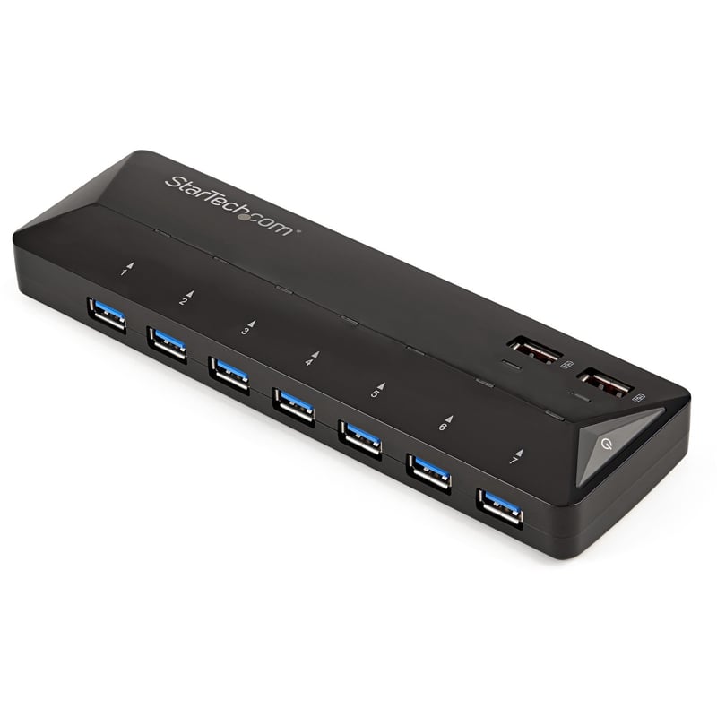 StarTech.com 7-Port USB 3.0 Hub plus Dedicated Charging Ports - 2 x 2.4A Ports - Desktop USB Hub and Fast-Charging Station - Thumbnail 1