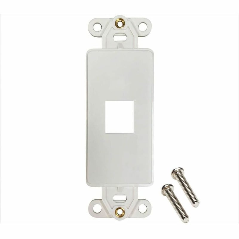 Eaton Tripp Lite Series Safe-IT 1-Port Antibacterial Wall-Mount Insert, Decora Style, Vertical, Ivory, TAA - Thumbnail 4