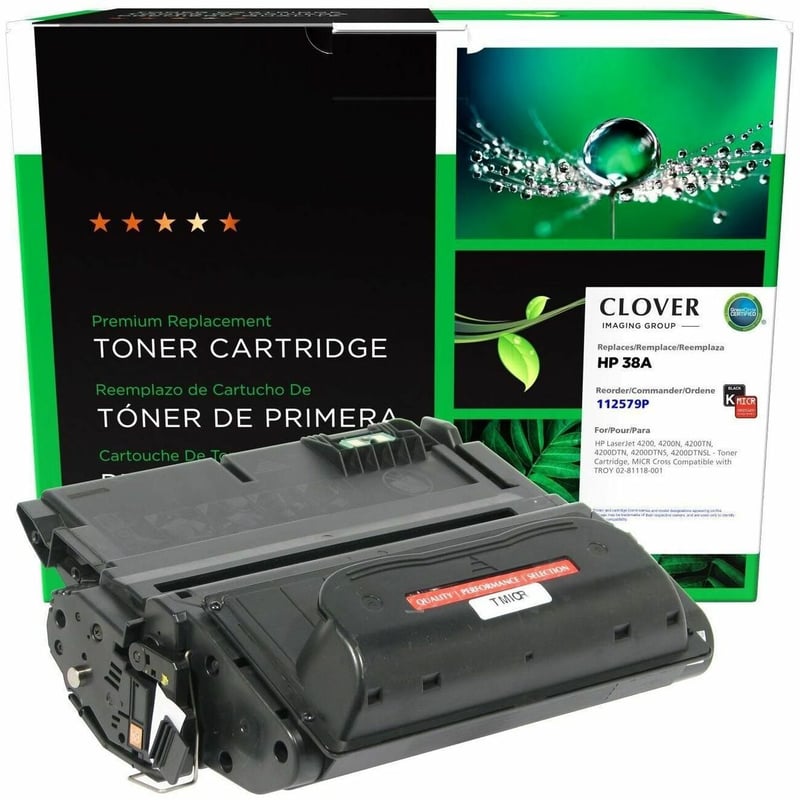Clover Imaging Remanufactured MICR Toner Cartridge for HP Q1338A, TROY 02-81118-001 - Thumbnail 1