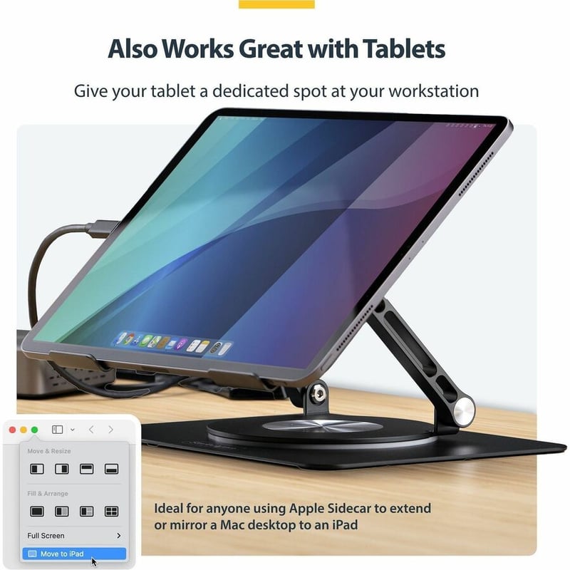 LAPTOP STAND/RISER FOR DESK COMPUTER STAND W/360 SWIVEL BASE - Thumbnail 2