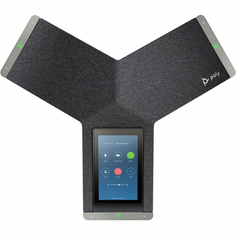 Poly Trio C60 IP Conference Station - Corded/Cordless - Bluetooth, Wi-Fi - Black - Thumbnail 5