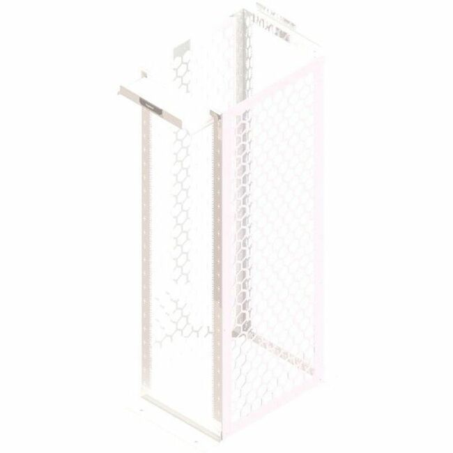 Ortronics MM20 Channel Rack, 30" deep, 7 ft, 45 RU, Square Hole Rails, White
