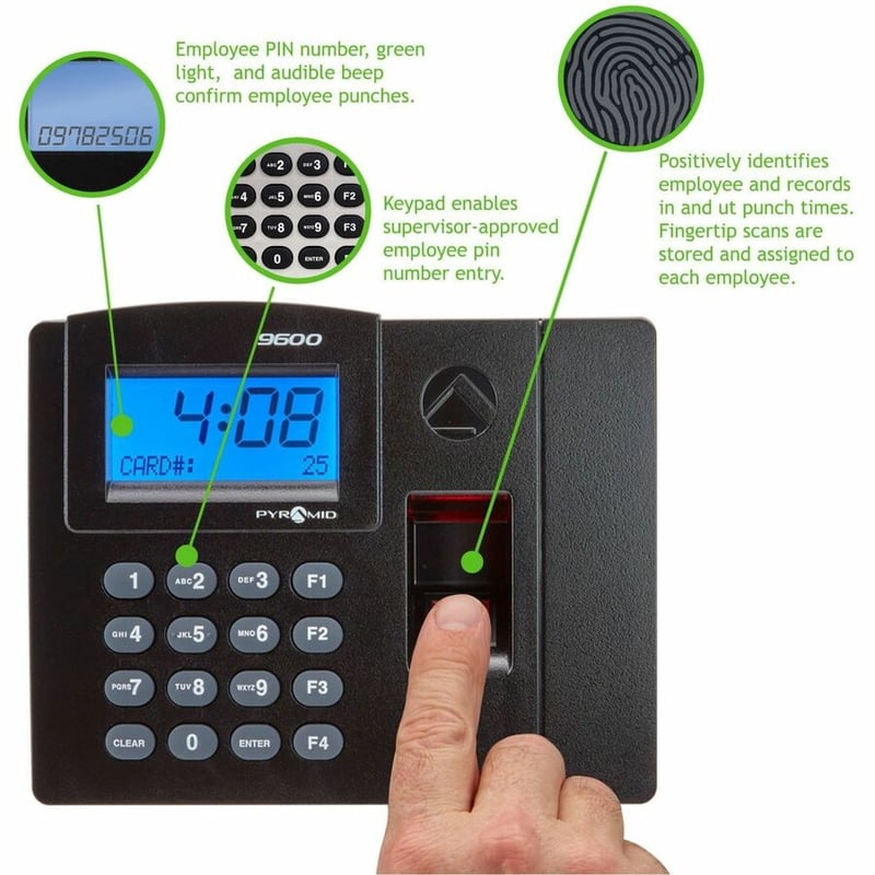 Pyramid Time Systems TimeTrax Elite Biometric Time Clock - Thumbnail 2