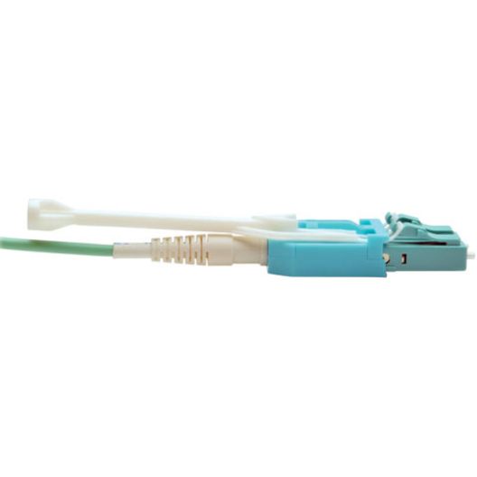 Eaton Tripp Lite Series MTP/MPO Fan-out Cable with Push/Pull Tab Connectors, MTP/MPO to 4xLC, 40GbE, 40GBASE-SR4,OM3 Plenum-rated - Aqua, 2M (6.56 ft.) - Thumbnail 3