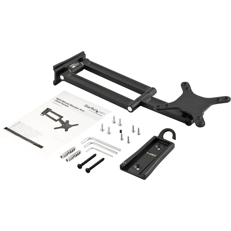 StarTech.com Wall Mount Monitor Arm, Dual Swivel, Supports 13'' to 34" (33.1lb/15kg) Monitors, VESA Mount, TV Wall Mount, TV Mount - Thumbnail 2