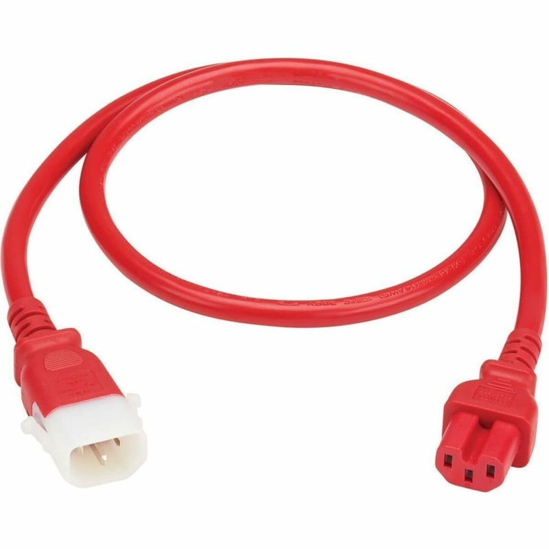 PDU POWER CORD C15 P-LOCK C14 HEAVY-DUTY 15A 250V 6FT RED 6-PACK - Thumbnail 1