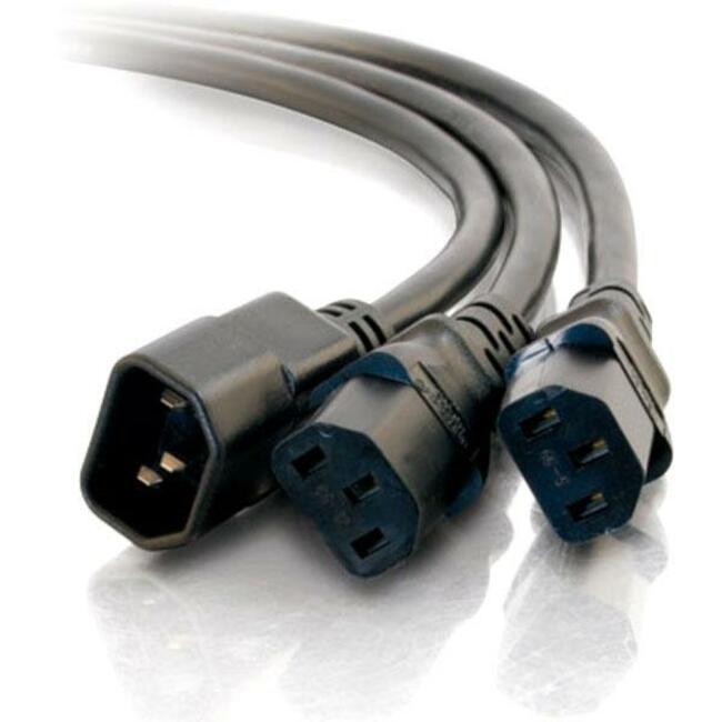C2G 6ft 16 AWG 1-to-2 Power Cord Splitter (1 IEC320C14 to 2 IEC320C13) - Thumbnail 1