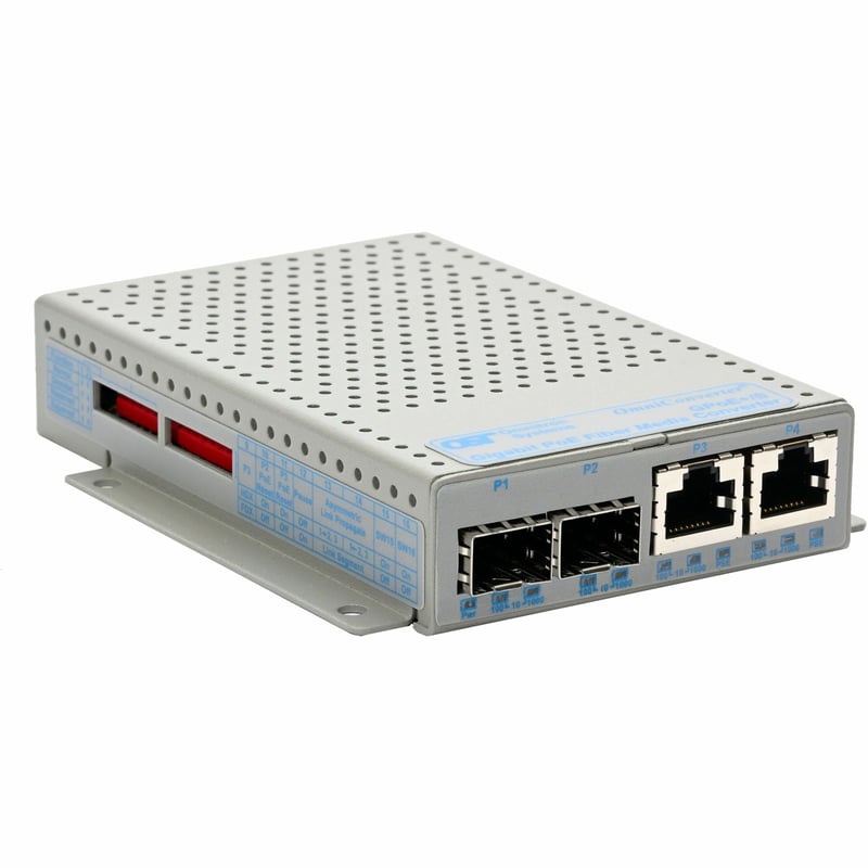 10/100/1000 2XRJ-45 POE+ MEDIA CONVERTER 2XSFP AC US -40-75C