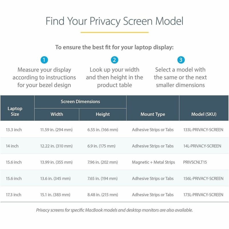 StarTech.com 14in Laptop Privacy Screen For 16:9 Displays, Anti-Glare Privacy Filter with 51% Blue Light Reduction, Matte/Glossy - Thumbnail 5