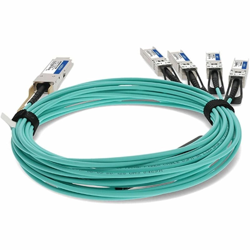 AddOn Arista Networks® AOC-Q-4S-100G-5M to Cisco® SFP-25G-AOC5M Compatible TAA Compliant 100GBase-AOC QSFP28 to 4xSFP28 Direct Attach Cable (850nm, MMF, 5m) - Thumbnail 4