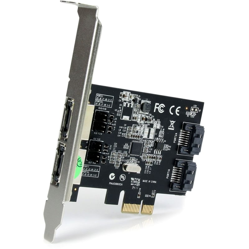 StarTech.com 2 Port PCI Express SATA 6 Gbps eSATA Controller Card - Dual Port PCIe SATA III Card - 2 Int/2 Ext - Thumbnail 2