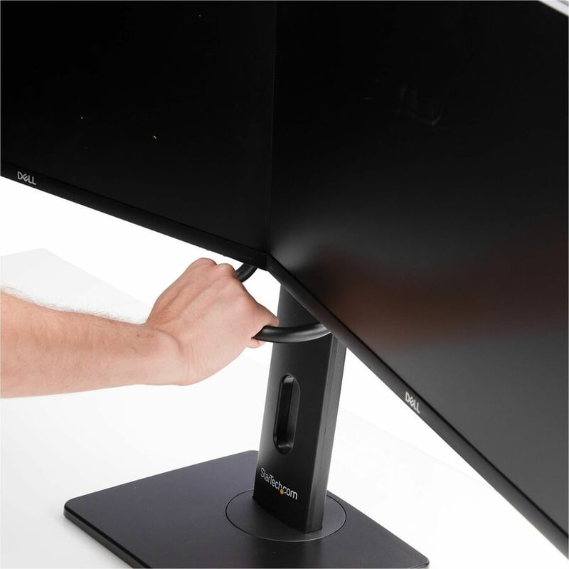 CROSSBAR DUAL MONITOR STAND DOUBLE 27INCH SCREENS VESA MOUNT - Thumbnail 5
