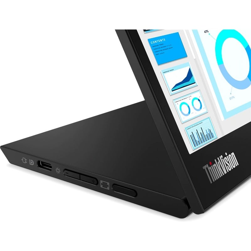 Lenovo ThinkVision M14d 14" Class LCD Monitor - 16:10 - Raven Black - Thumbnail 5