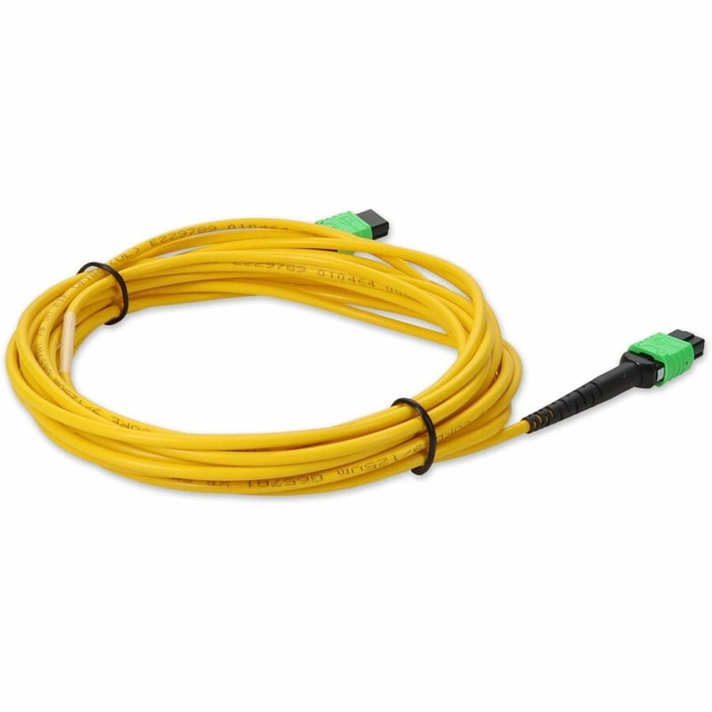 AddOn 10m MPO/APC to MPO/APC Yellow OS2 OFNR (Riser-Rated) 12-Strand SMF Fiber Patch Cable - Thumbnail 5