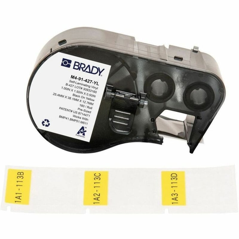 SELF-LAMINATING VINYL WRAP AROUND LABELS WITH RIBBON FOR BMP41 AND BMP51 PRINTER - Thumbnail 1