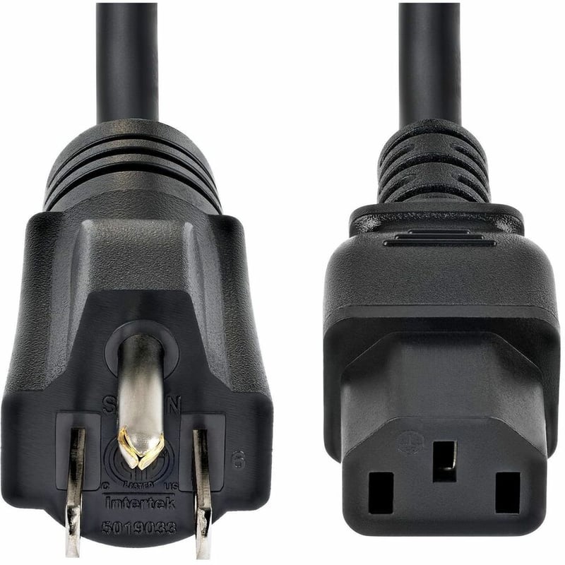 15FT COMPUTER POWER CORD TAA NEMA 5-15P TO LOCKING C13 125V 10A - Thumbnail 4