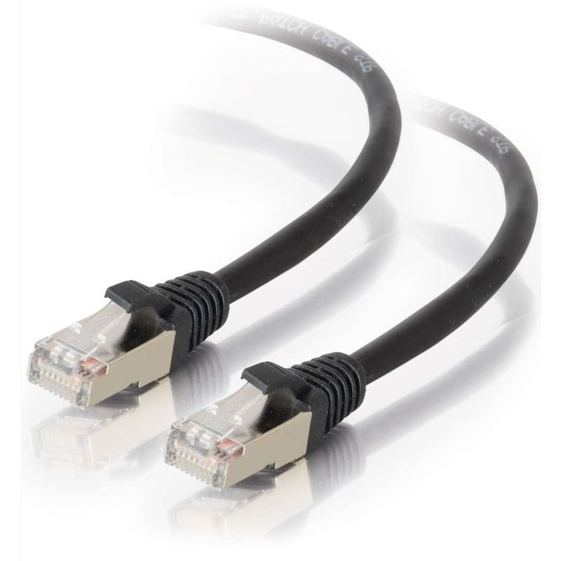C2G 100 ft Cat5e Molded Shielded Network Patch Cable - Black - Thumbnail 2