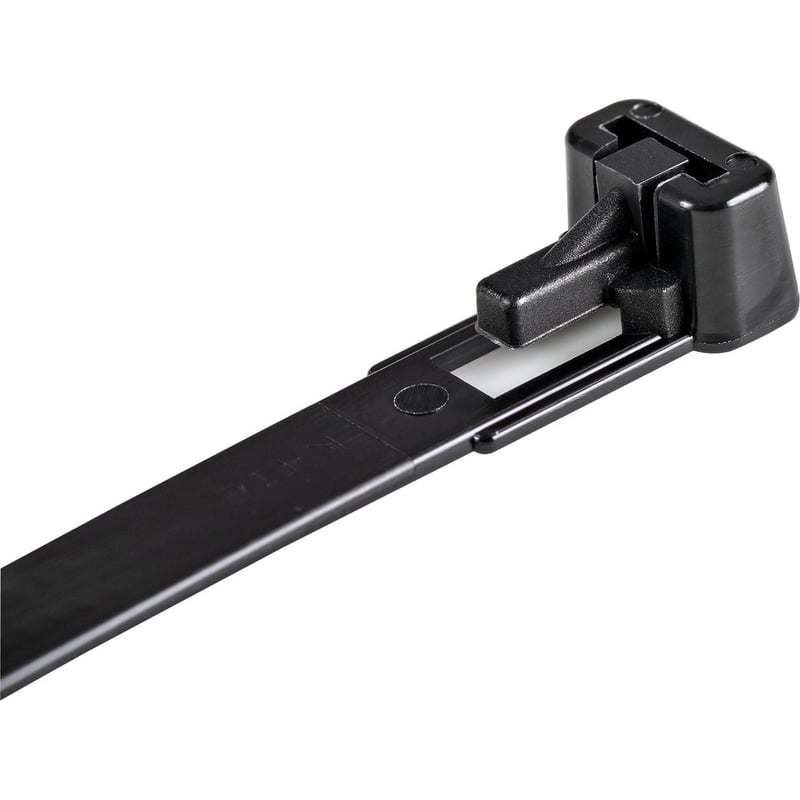 StarTech.com 10"(25cm) Reusable Cable Ties, 2-1/2"(65mm) Dia. 50lb(22Kg) Tensile Strength, Nylon, In/Outdoor, UL Listed, 100 Pack, Black - Thumbnail 2